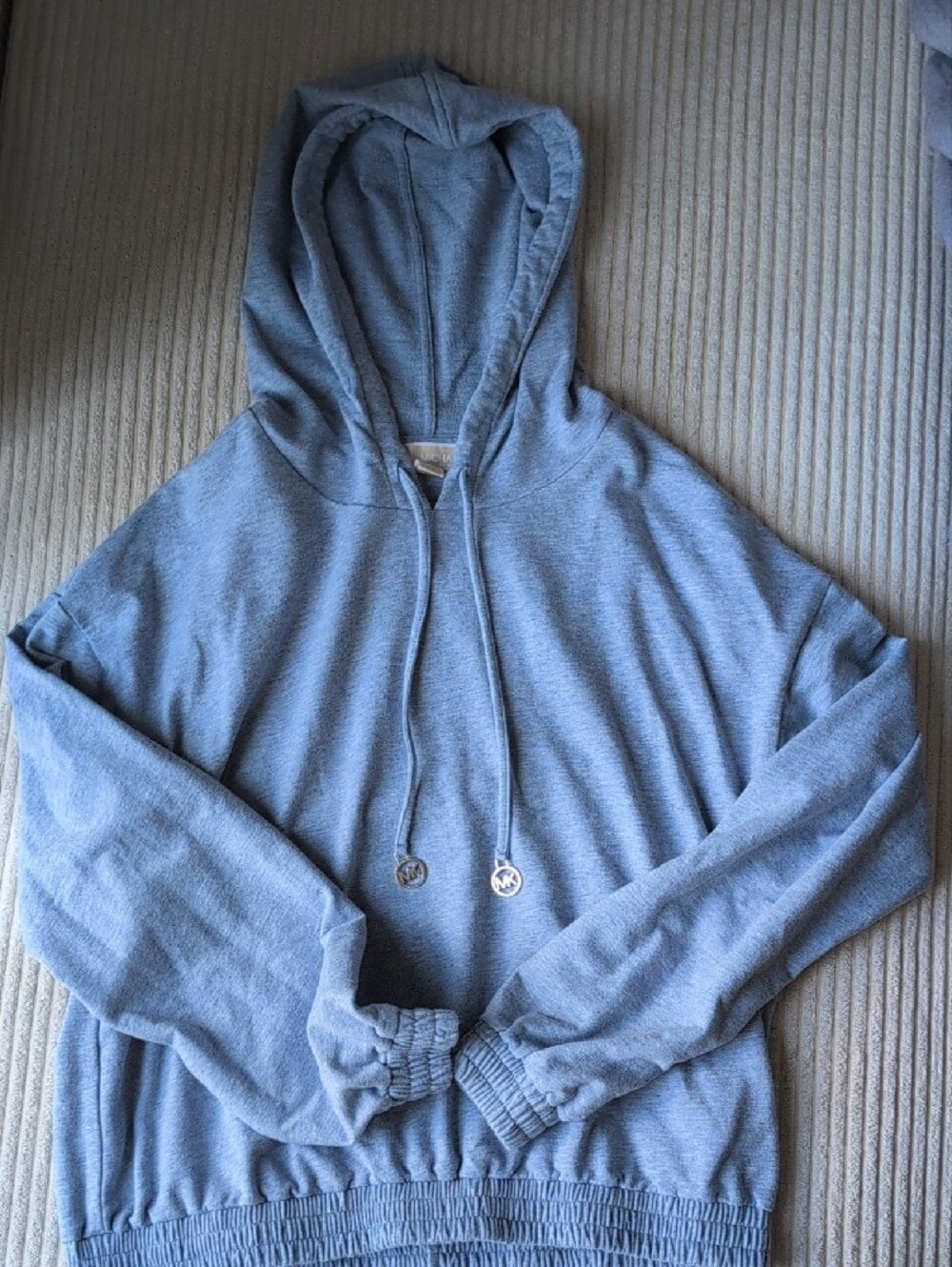 Michael Kors Light Blue Hooded Crewneck Sweater